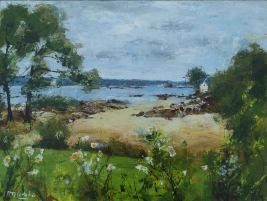 plage sur l ile callot 61x46  -  478