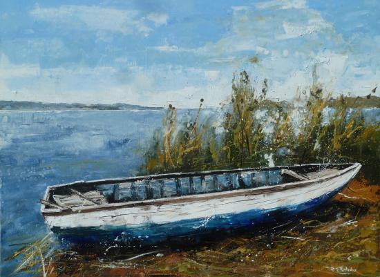 Barque sur le titicaca 73x54  -  479